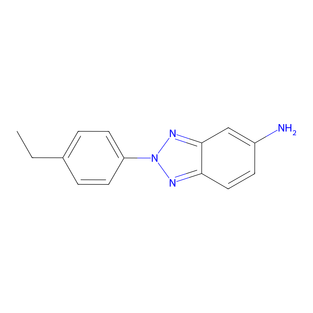 2-(4-ethylphenyl)-2H-1,2,3-benzotriazol-5-amine molecular structure, CAS 429643-68-5