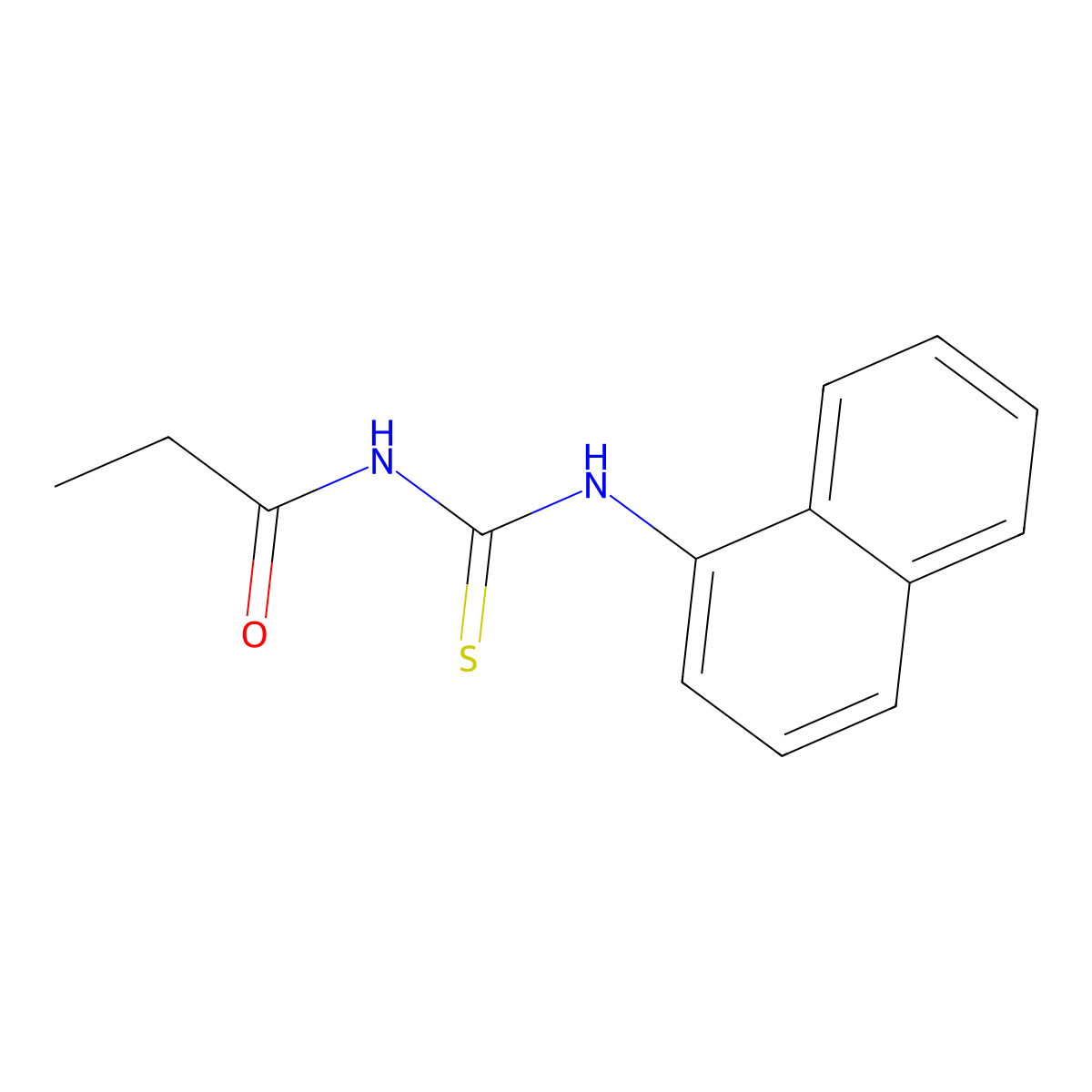 N-(naphthalen-1-ylcarbamothioyl)propanamide molecular structure, CAS 429643-87-8