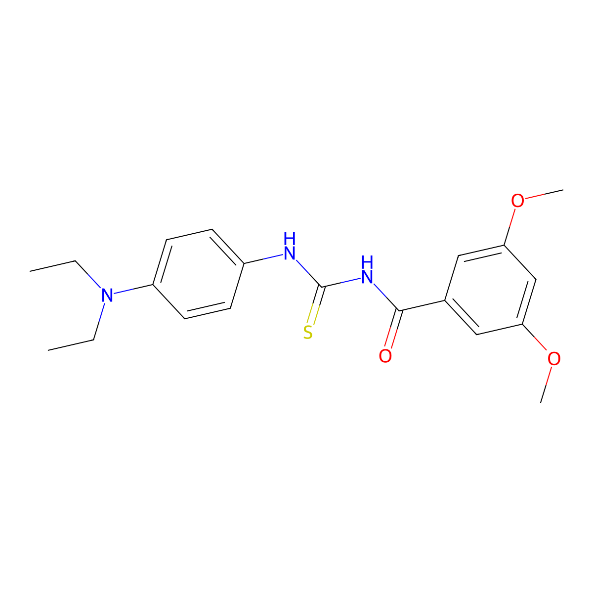 N-[[4-(diethylamino)phenyl]carbamothioyl]-3,5-dimethoxybenzamide molecular structure, CAS 429647-78-9