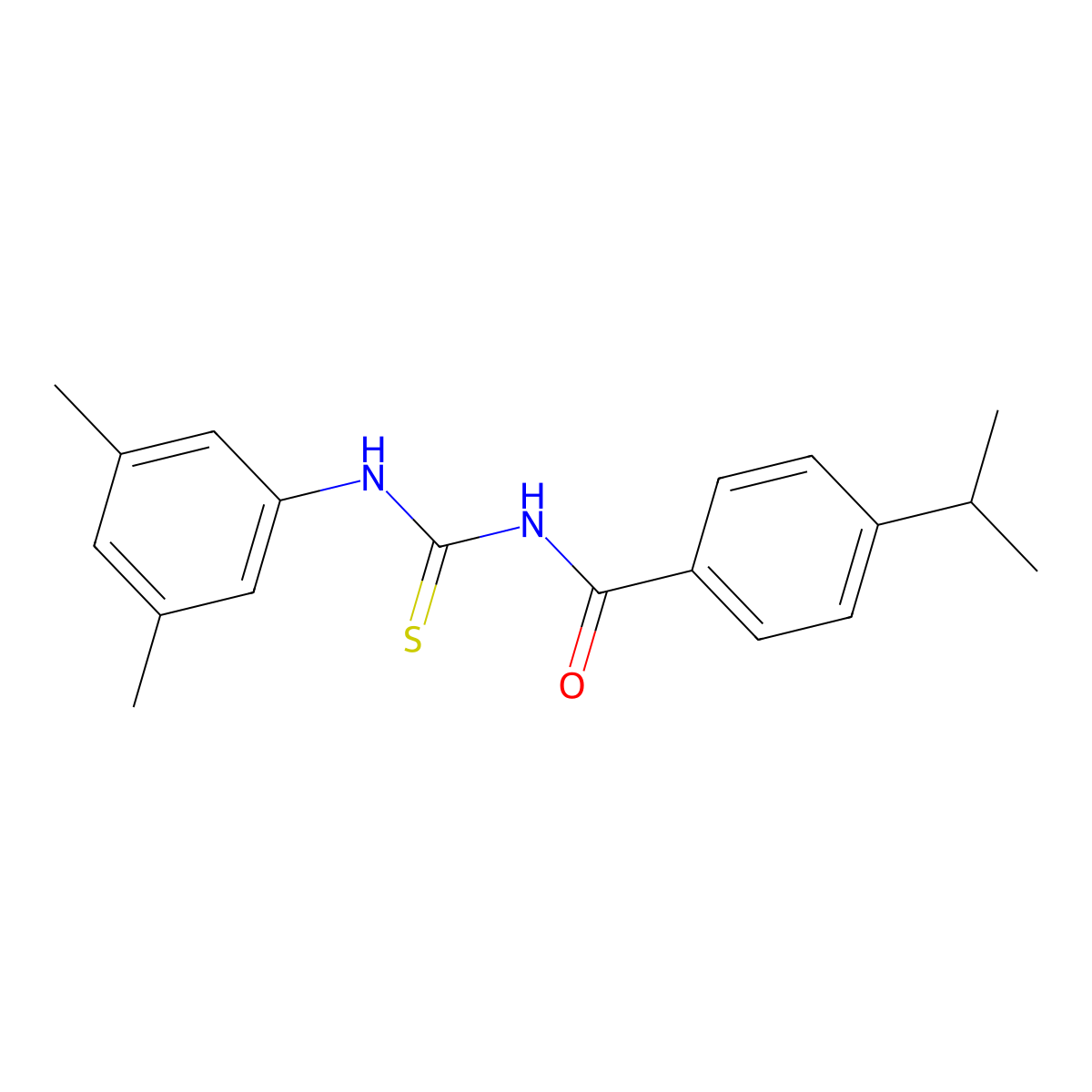 N-[(3,5-dimethylphenyl)carbamothioyl]-4-propan-2-ylbenzamide molecular structure, CAS 429648-27-1