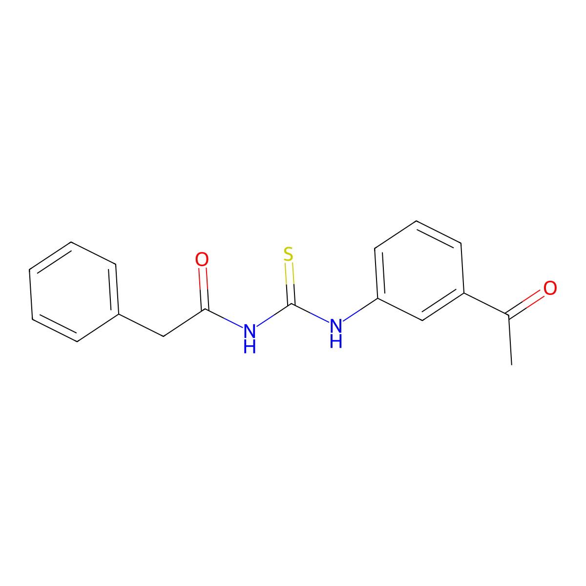 N-[(3-acetylphenyl)carbamothioyl]-2-phenylacetamide molecular structure, CAS 429648-33-9