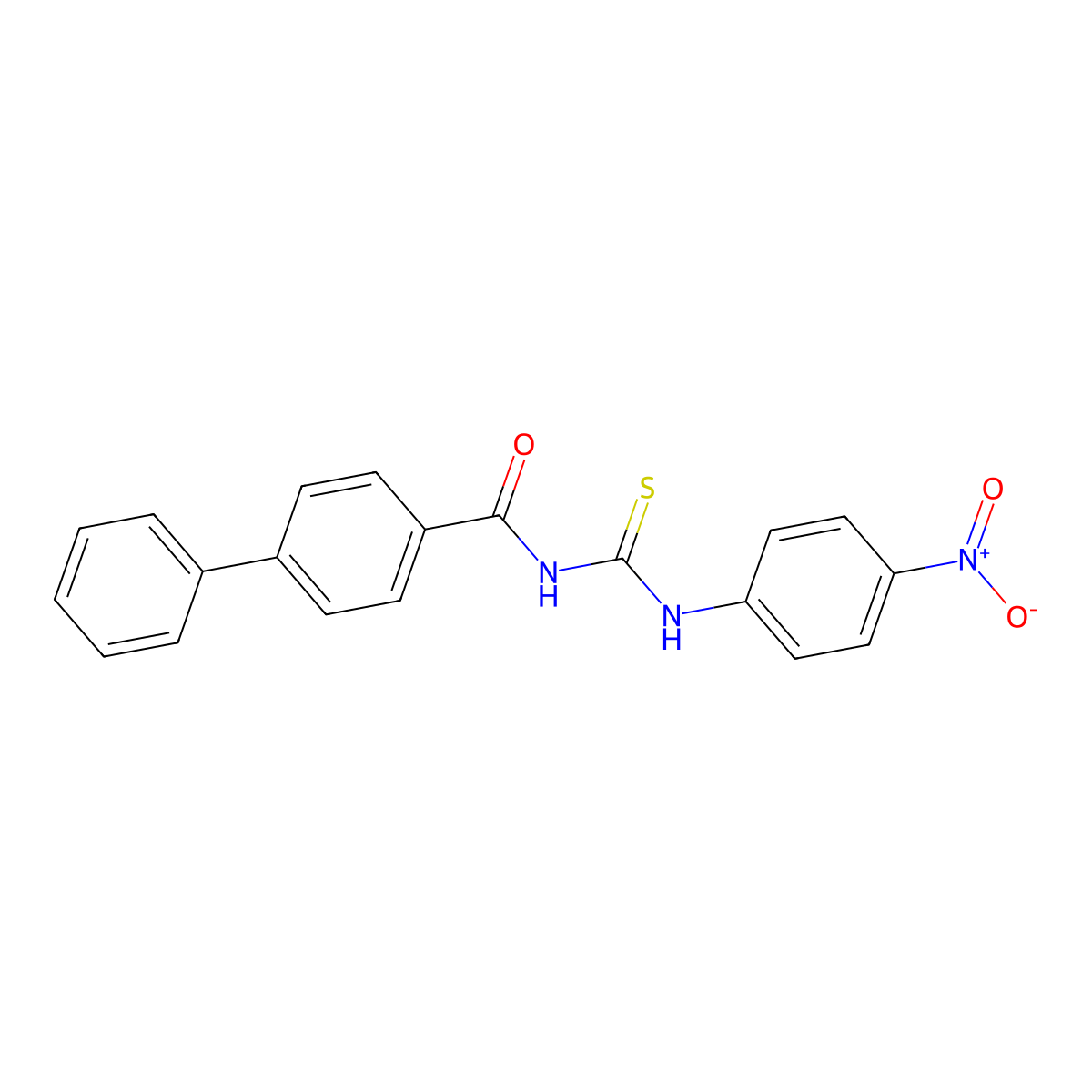 N-[(4-nitrophenyl)carbamothioyl]-4-phenylbenzamide molecular structure, CAS 429648-79-3