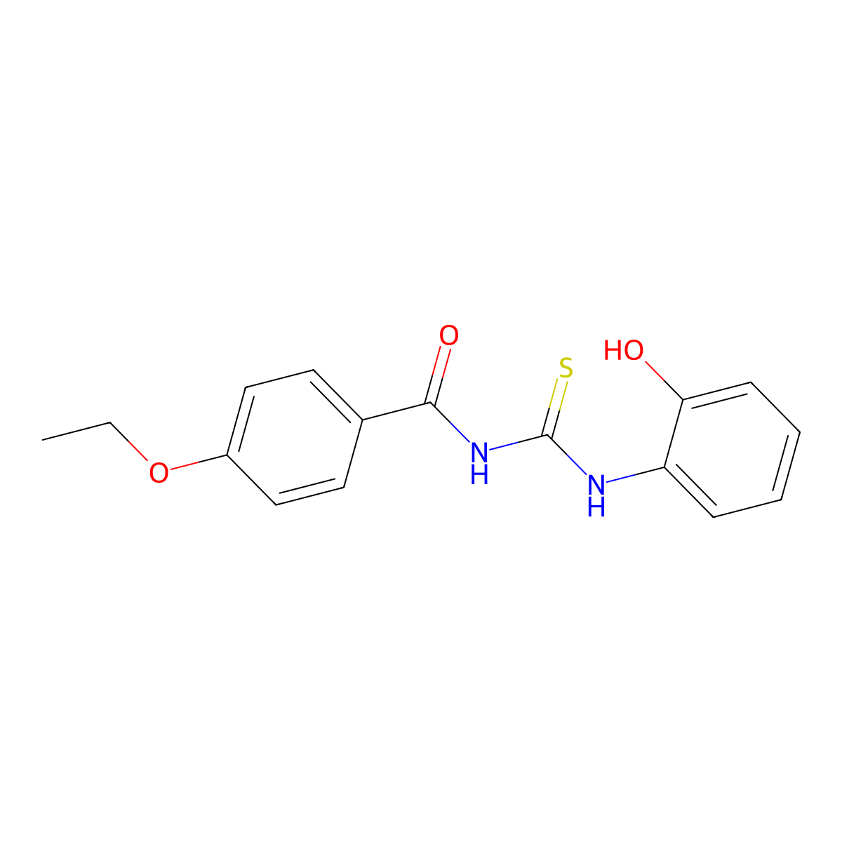 4-ethoxy-N-[(2-hydroxyphenyl)carbamothioyl]benzamide molecular structure, CAS 429649-68-3