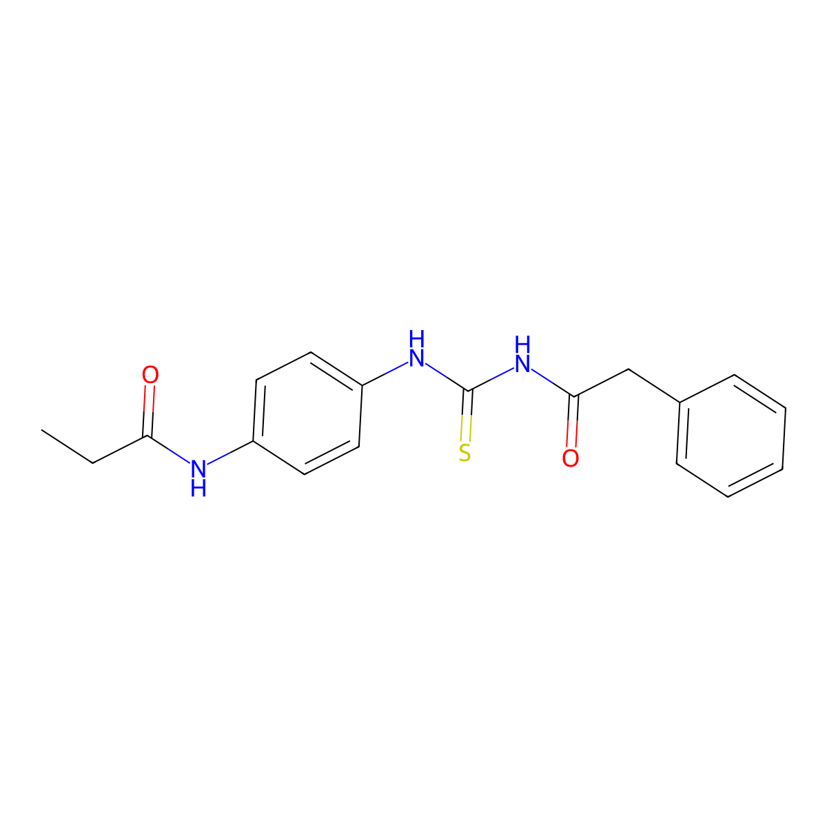 N-(4-{[(phenylacetyl)carbamothioyl]amino}phenyl)propanamide molecular structure, CAS 429649-84-3