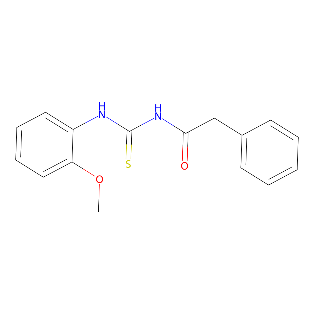 N-[(2-methoxyphenyl)carbamothioyl]-2-phenylacetamide molecular structure, CAS 429649-98-9