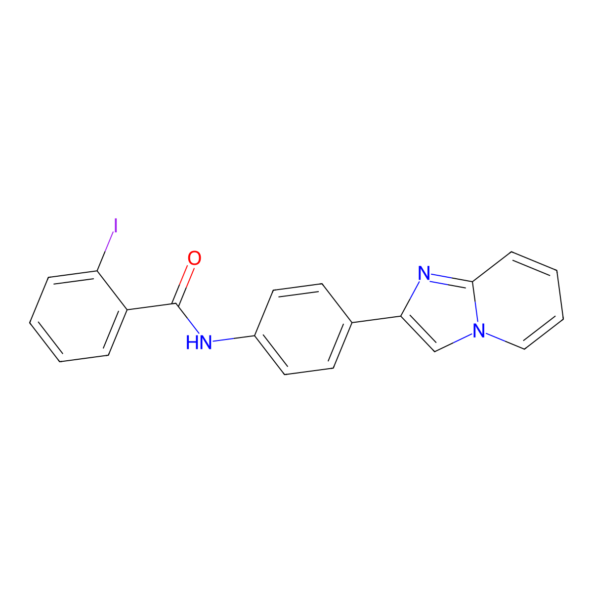 N-(4-imidazo[1,2-a]pyridin-2-ylphenyl)-2-iodobenzamide molecular structure, CAS 429650-63-5