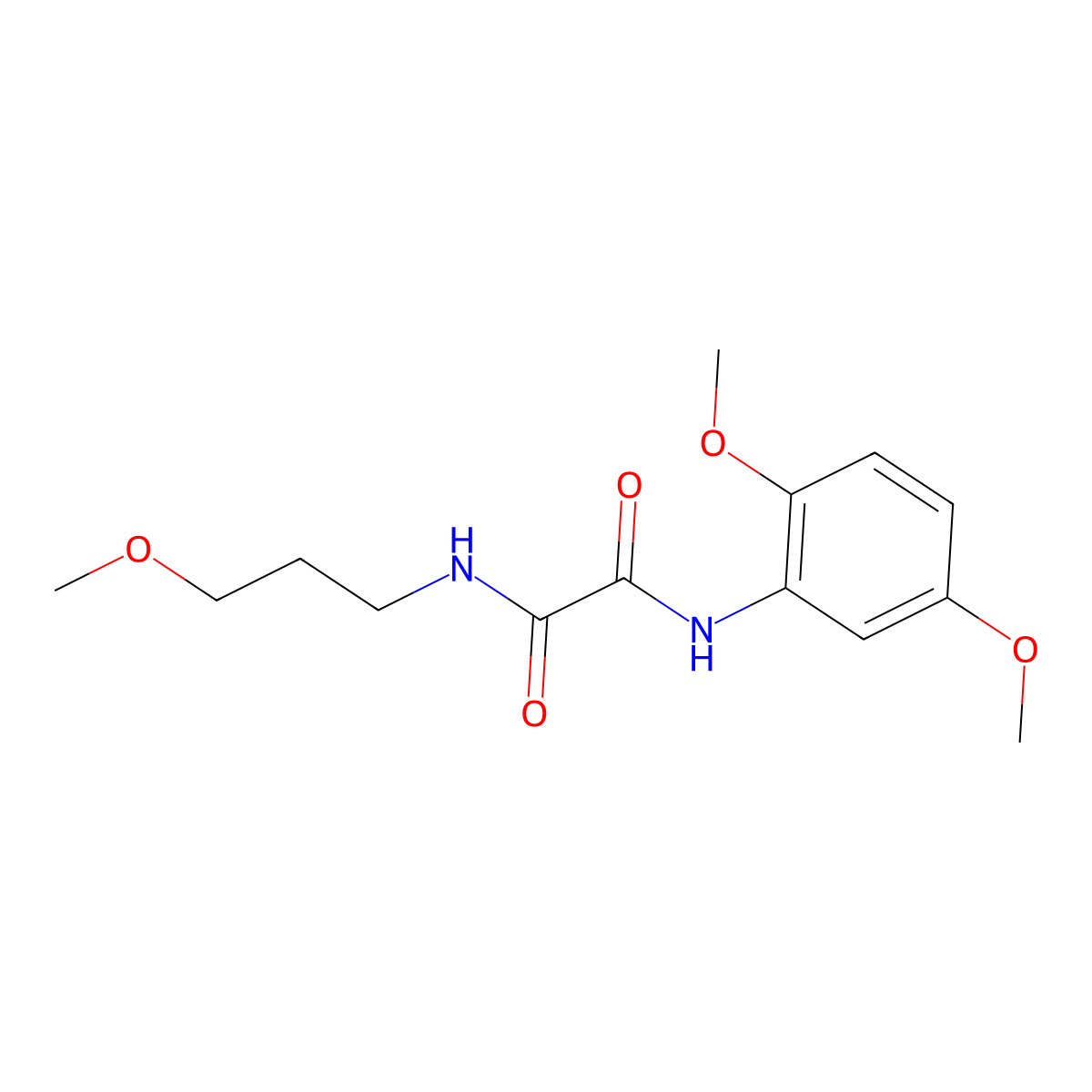 N-(2,5-dimethoxyphenyl)-N'-(3-methoxypropyl)ethanediamide molecular structure, CAS 429651-29-6