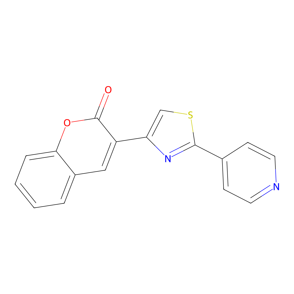 3-(2-Pyridin-4-yl-1,3-thiazol-4-yl)chromen-2-one molecular structure, CAS 429651-57-0