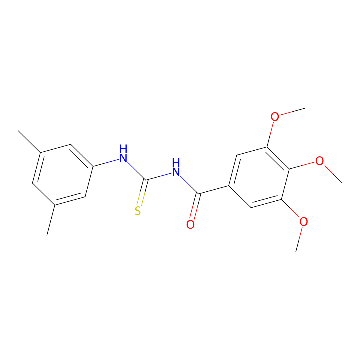 N-[(3,5-dimethylphenyl)carbamothioyl]-3,4,5-trimethoxybenzamide molecular structure, CAS 429652-26-6