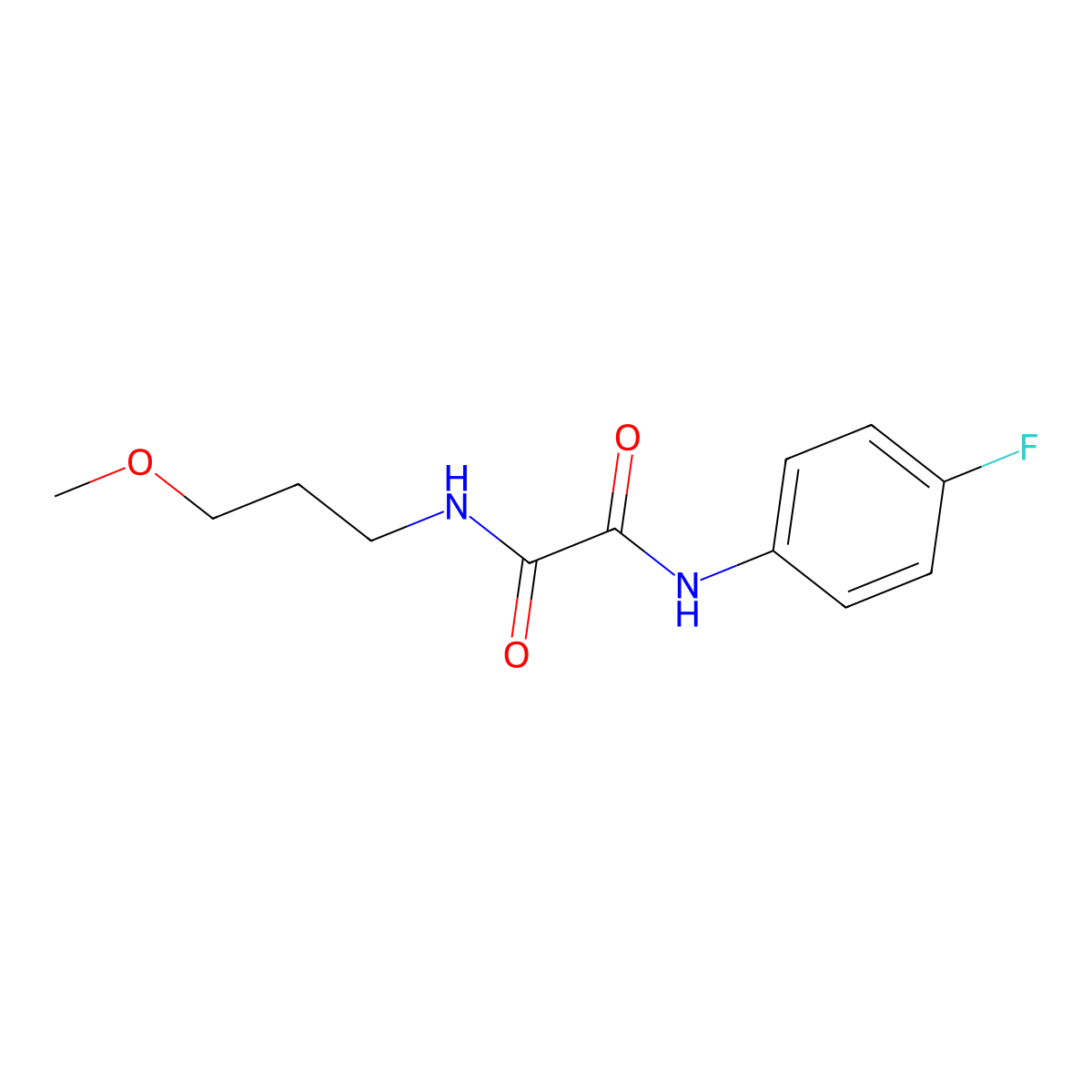 N'-(4-fluorophenyl)-N-(3-methoxypropyl)oxamide molecular structure, CAS 429653-10-1