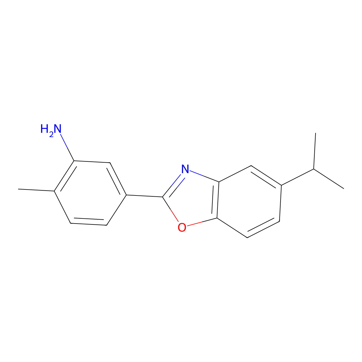 5-(5-Isopropylbenzo[d]oxazol-2-yl)-2-methylaniline molecular structure, CAS 429653-20-3
