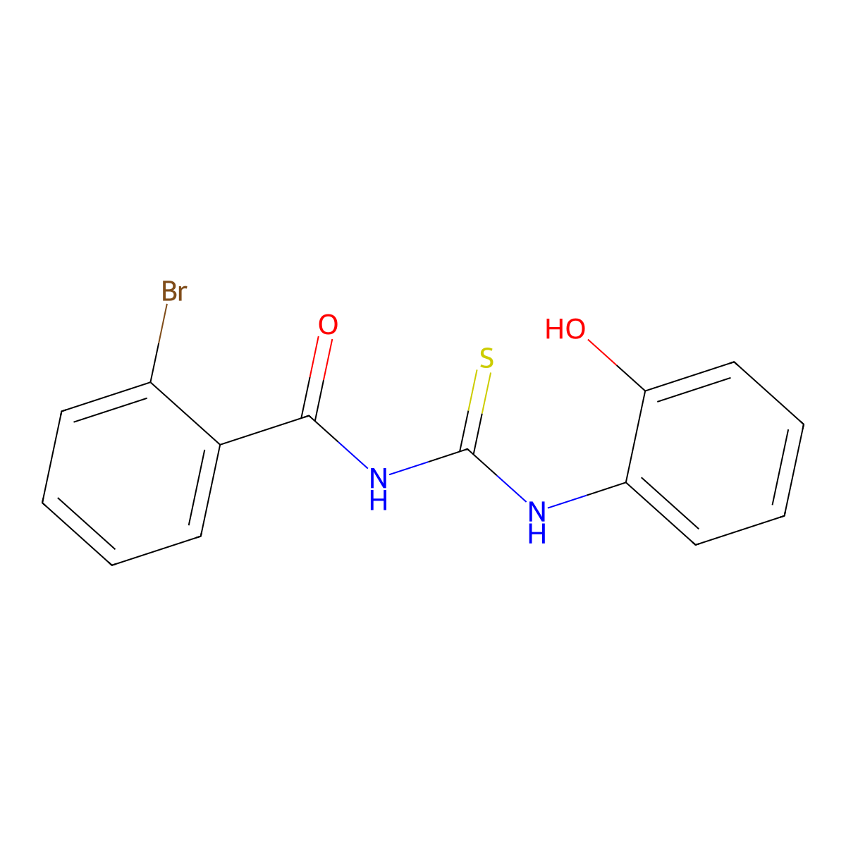 2-bromo-N-[(2-hydroxyphenyl)carbamothioyl]benzamide molecular structure, CAS 429653-98-5