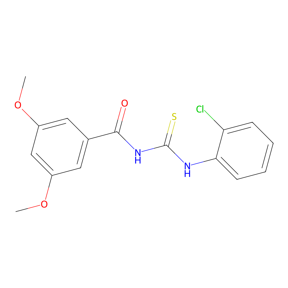 N-[(2-chlorophenyl)carbamothioyl]-3,5-dimethoxybenzamide molecular structure, CAS 429654-46-6