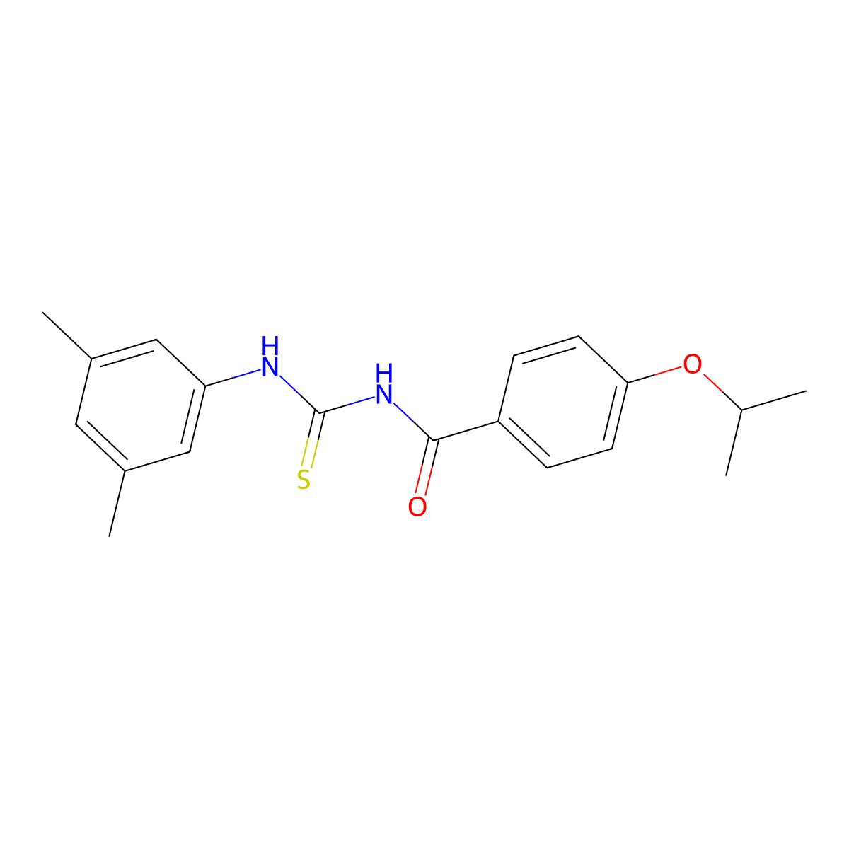 N-[(3,5-dimethylphenyl)carbamothioyl]-4-propan-2-yloxybenzamide molecular structure, CAS 429655-84-5