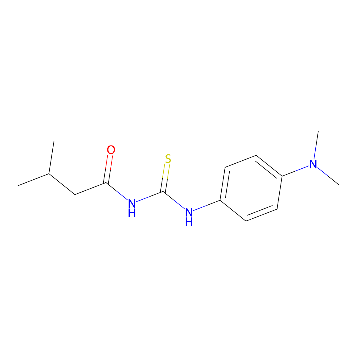 N-[4-(dimethylamino)phenyl]-N'-(3-methylbutanoyl)thiourea molecular structure, CAS 429656-00-8