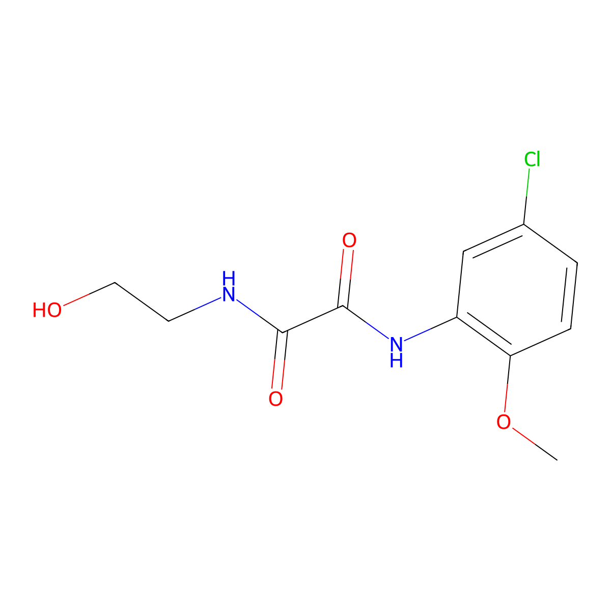 N-(5-chloro-2-methoxyphenyl)-N'-(2-hydroxyethyl)ethanediamide molecular structure, CAS 429656-14-4