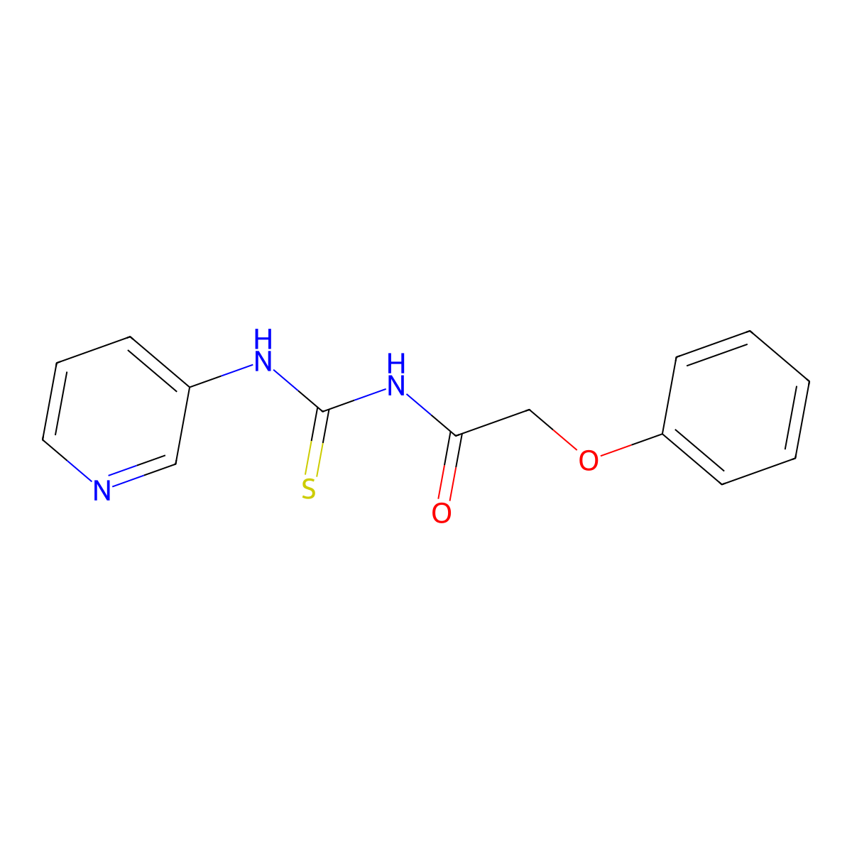 2-phenoxy-N-(pyridin-3-ylcarbamothioyl)acetamide molecular structure, CAS 429656-59-7