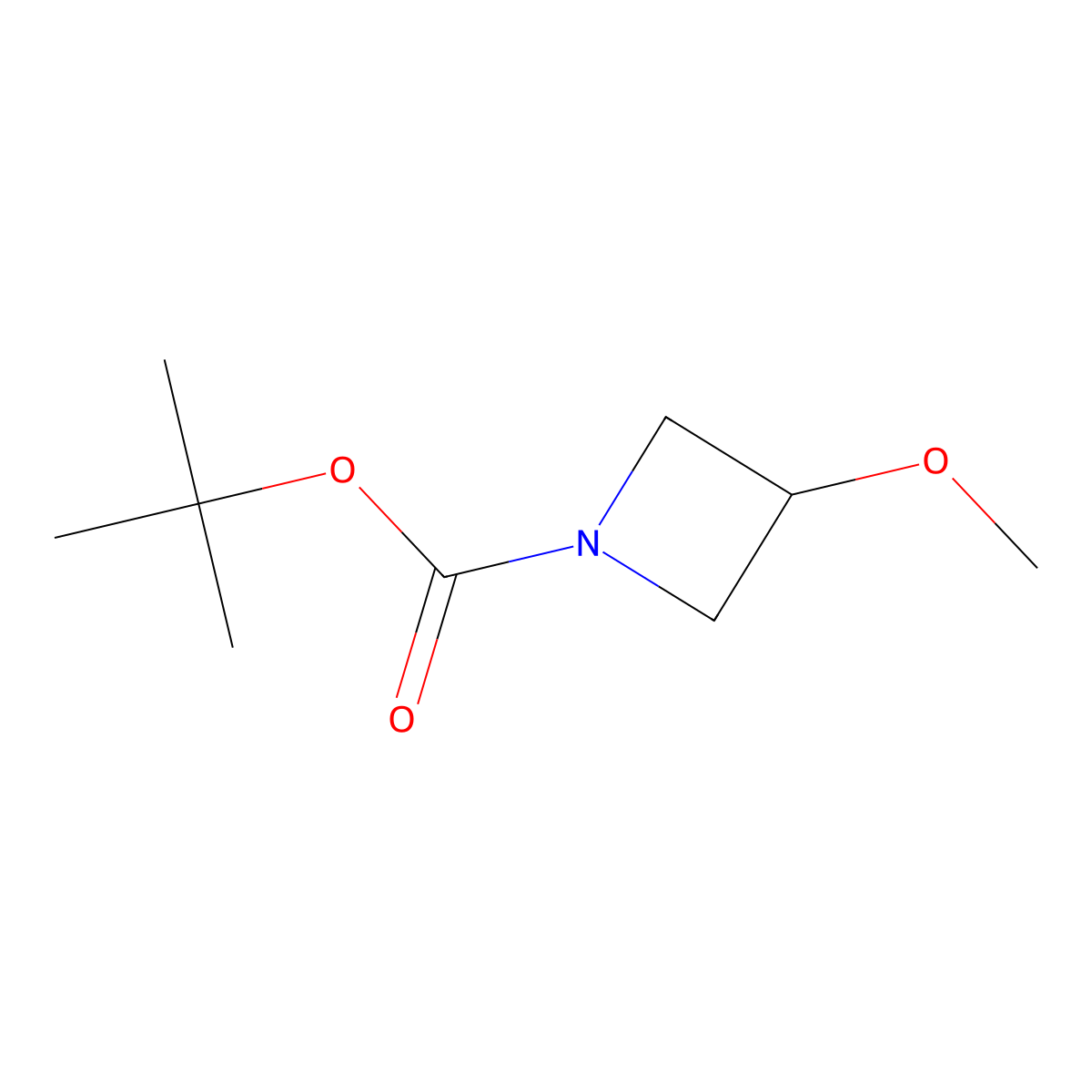 tert-Butyl 3-methoxyazetidine-1-carboxylate molecular structure, CAS 429669-07-8