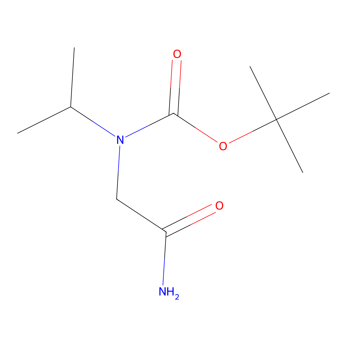 tert-butyl N-(carbamoylmethyl)-N-(propan-2-yl)carbamate molecular structure, CAS 429671-03-4
