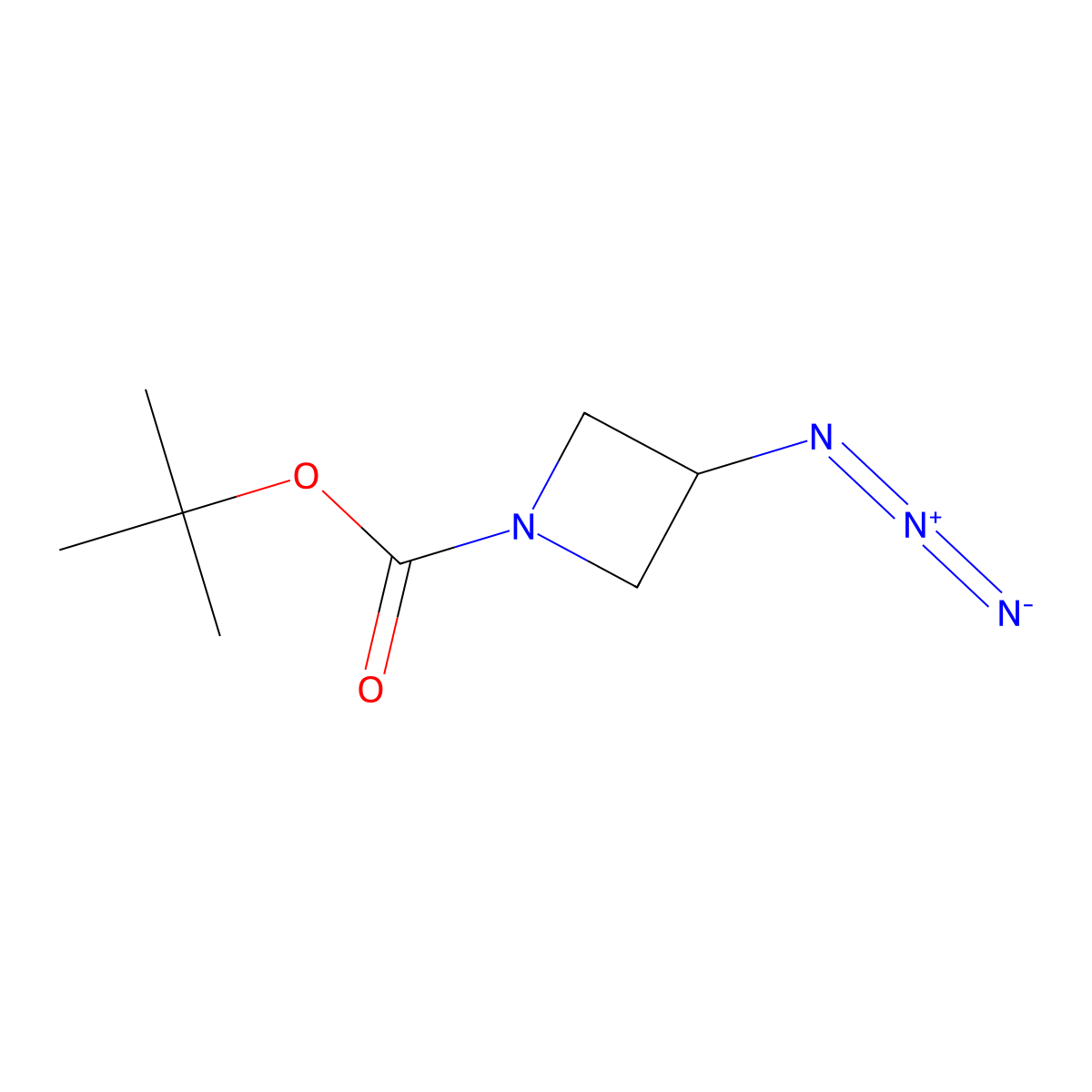 Tert-butyl 3-azidoazetidine-1-carboxylate molecular structure, CAS 429672-02-6