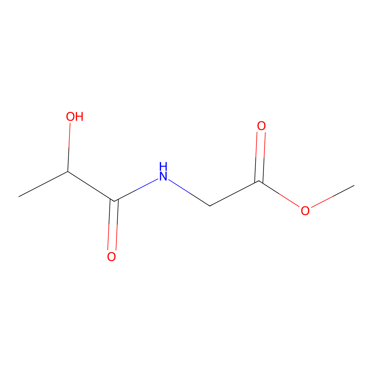 Methyl 2-[(2R)-2-hydroxypropanamido]acetate molecular structure, CAS 429677-97-4