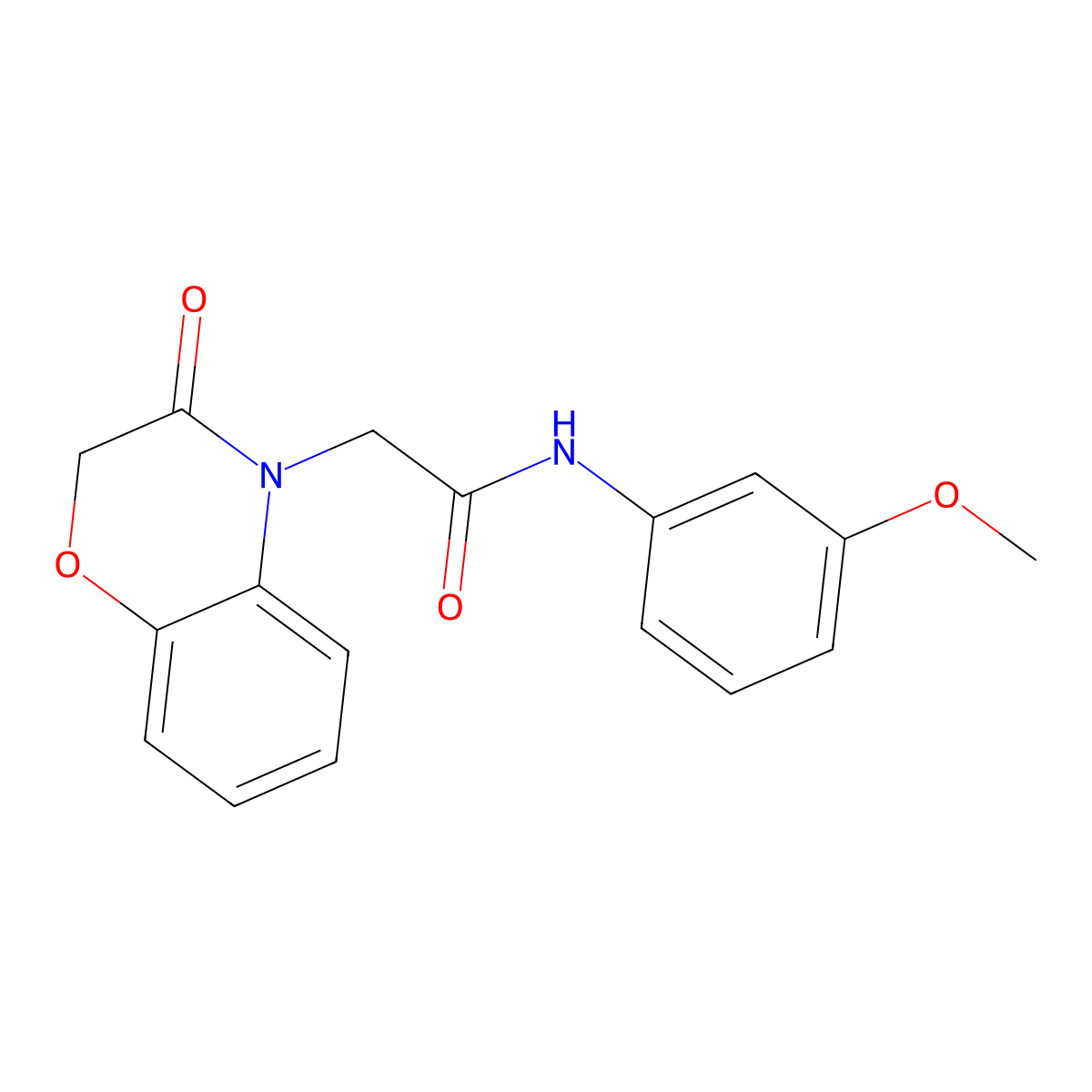 N-(3-methoxyphenyl)-2-(3-oxo-1,4-benzoxazin-4-yl)acetamide molecular structure, CAS 42968-23-0