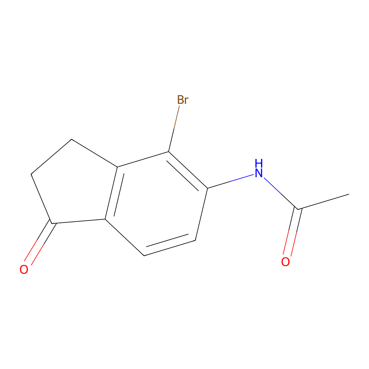 N-(4-Bromo-1-oxo-2,3-dihydro-1H-inden-5-yl)acetamide molecular structure, CAS 429682-68-8