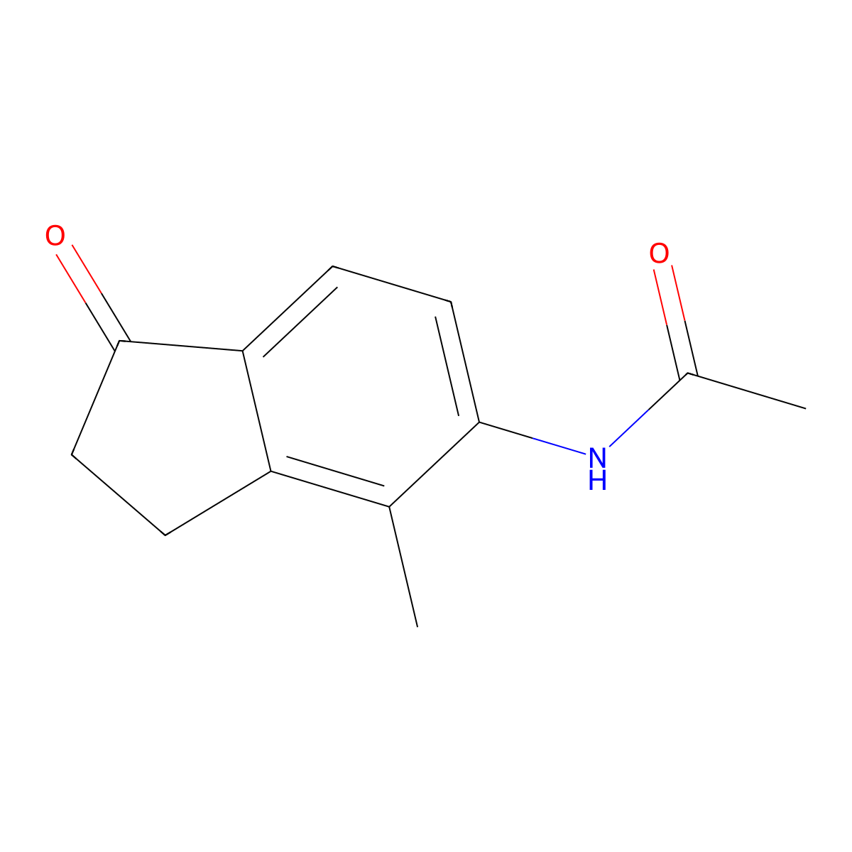 N-(4-Methyl-1-oxo-2,3-dihydro-1H-inden-5-yl)acetamide molecular structure, CAS 429682-70-2
