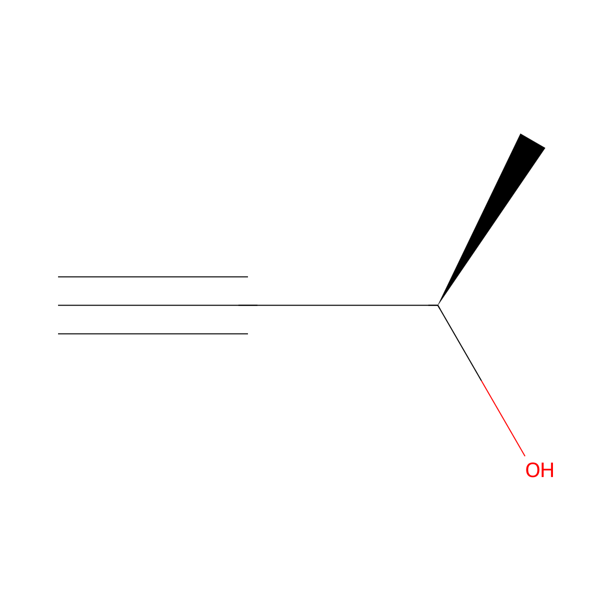 (2R)-but-3-yn-2-ol molecular structure, CAS 42969-65-3