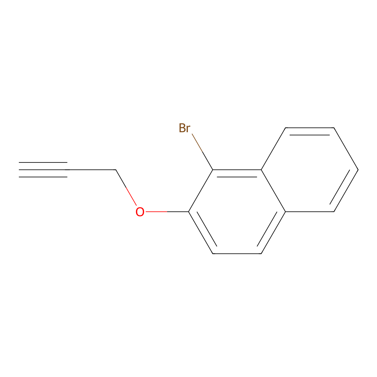 1-Bromo-2-(prop-2-yn-1-yloxy)naphthalene molecular structure, CAS 42969-71-1
