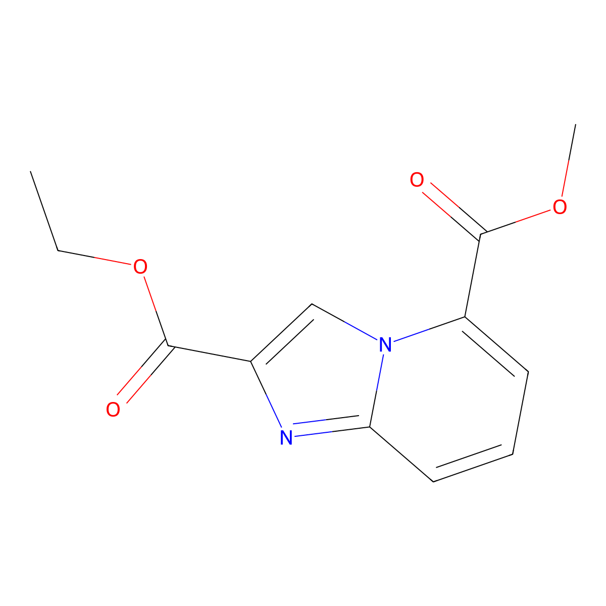 Imidazo[1,2-a]pyridine-2,5-dicarboxylic acid 2-ethyl ester 5-methyl ester molecular structure, CAS 429690-46-0