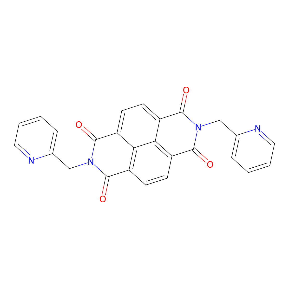 6,13-Bis[(pyridin-2-yl)methyl]-6,13-diazatetracyclo[6.6.2.0^{4,16}.0^{11,15}]hexadeca-1,3,8(16),9,11(15)-pentaene-5,7,12,14-tetrone molecular structure, CAS 429692-64-8