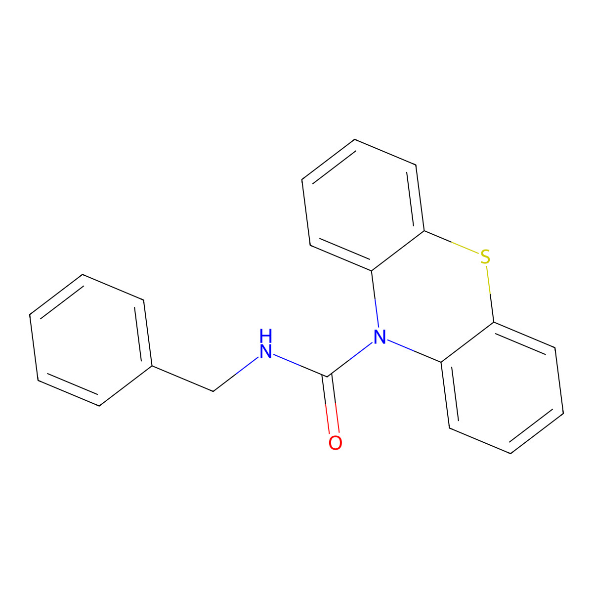 N-benzyl-10H-phenothiazine-10-carboxamide molecular structure, CAS 4297-08-9