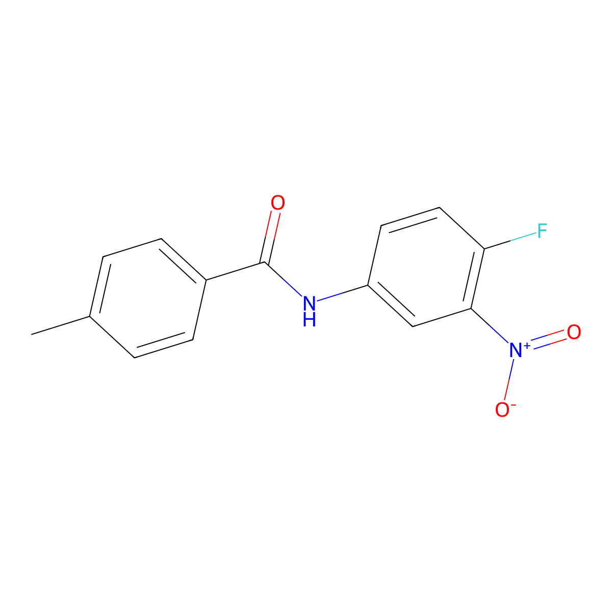 N-(4-fluoro-3-nitrophenyl)-4-methylbenzamide molecular structure, CAS 4297-70-5