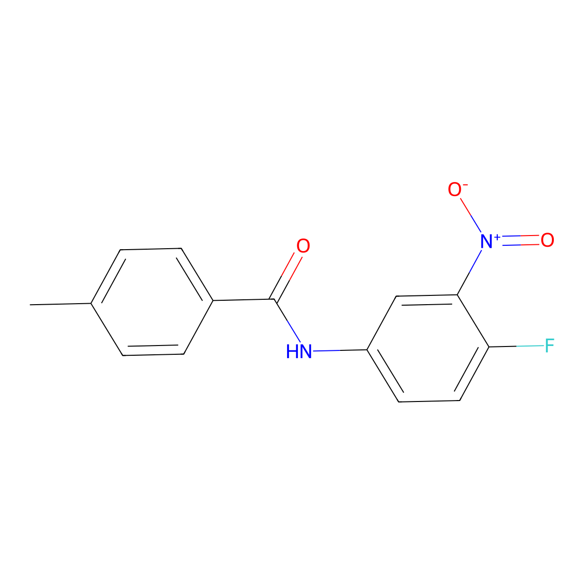 N-(4-fluoro-3-nitrophenyl)-4-methylbenzamide molecular structure, CAS 4297-70-5