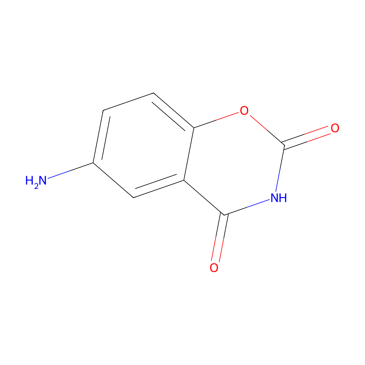 6-amino-3,4-dihydro-2H-1,3-benzoxazine-2,4-dione molecular structure, CAS 4297-75-0