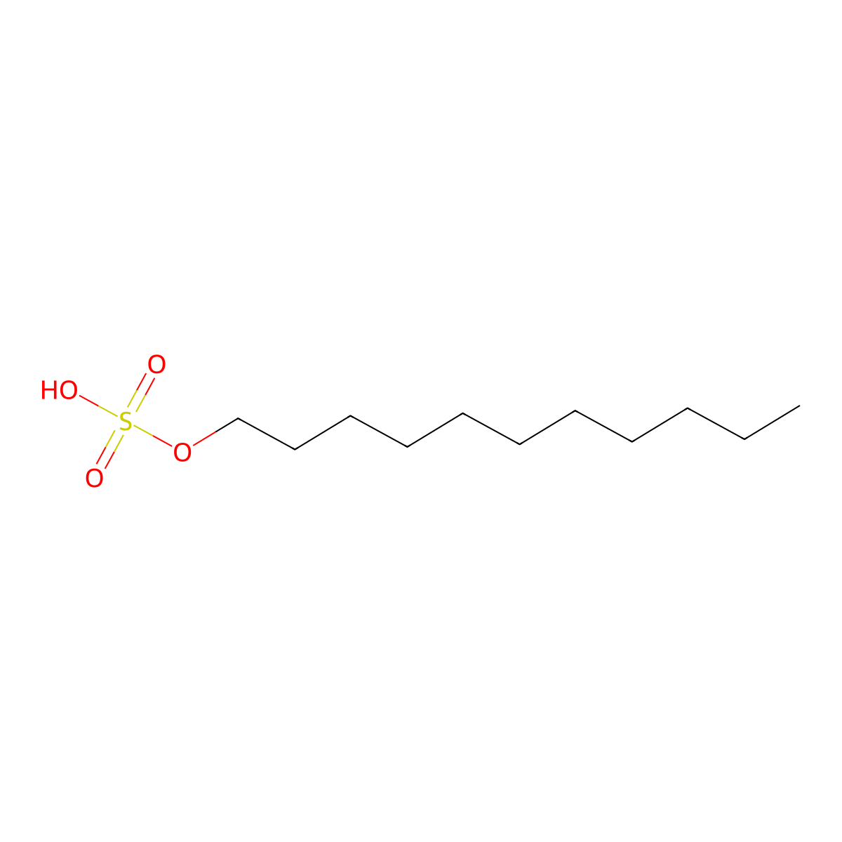 1-Undecanol, 1-(hydrogen sulfate) molecular structure, CAS 4297-99-8