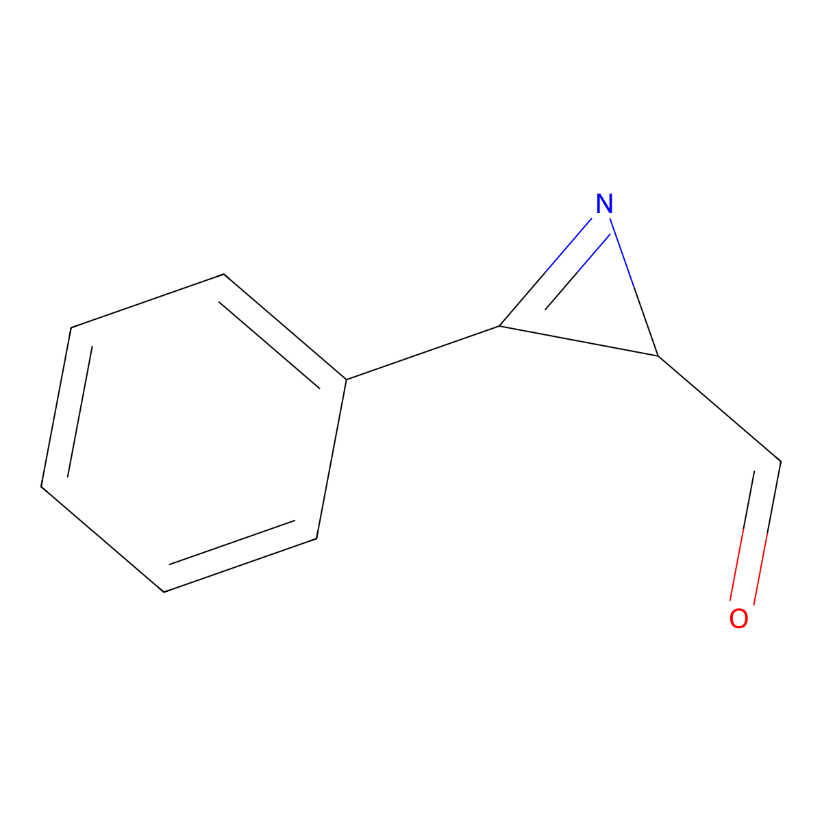 3-Phenyl-2H-azirene-2-carbaldehyde molecular structure, CAS 42970-55-8