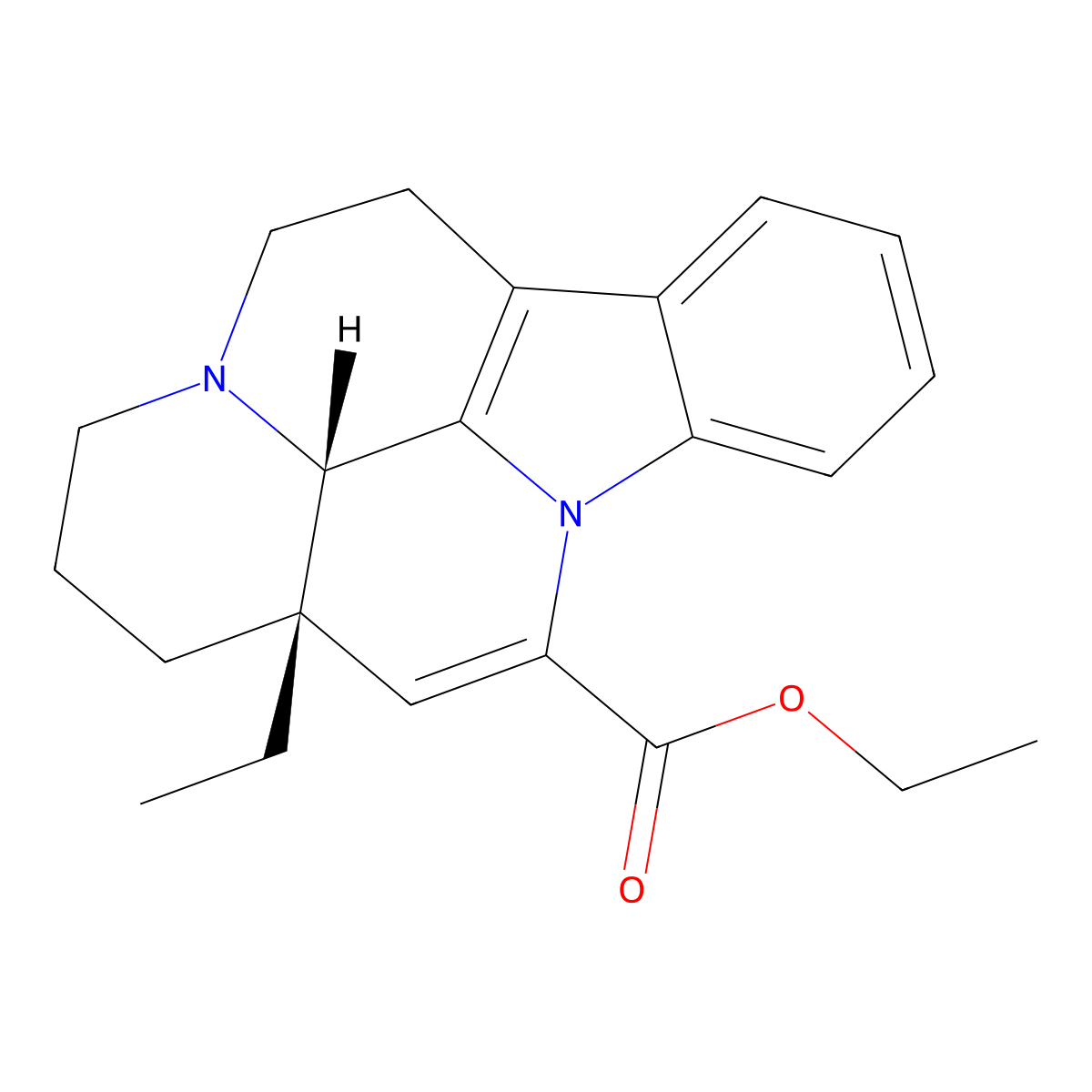 Vinpocetine molecular structure, CAS 42971-09-5