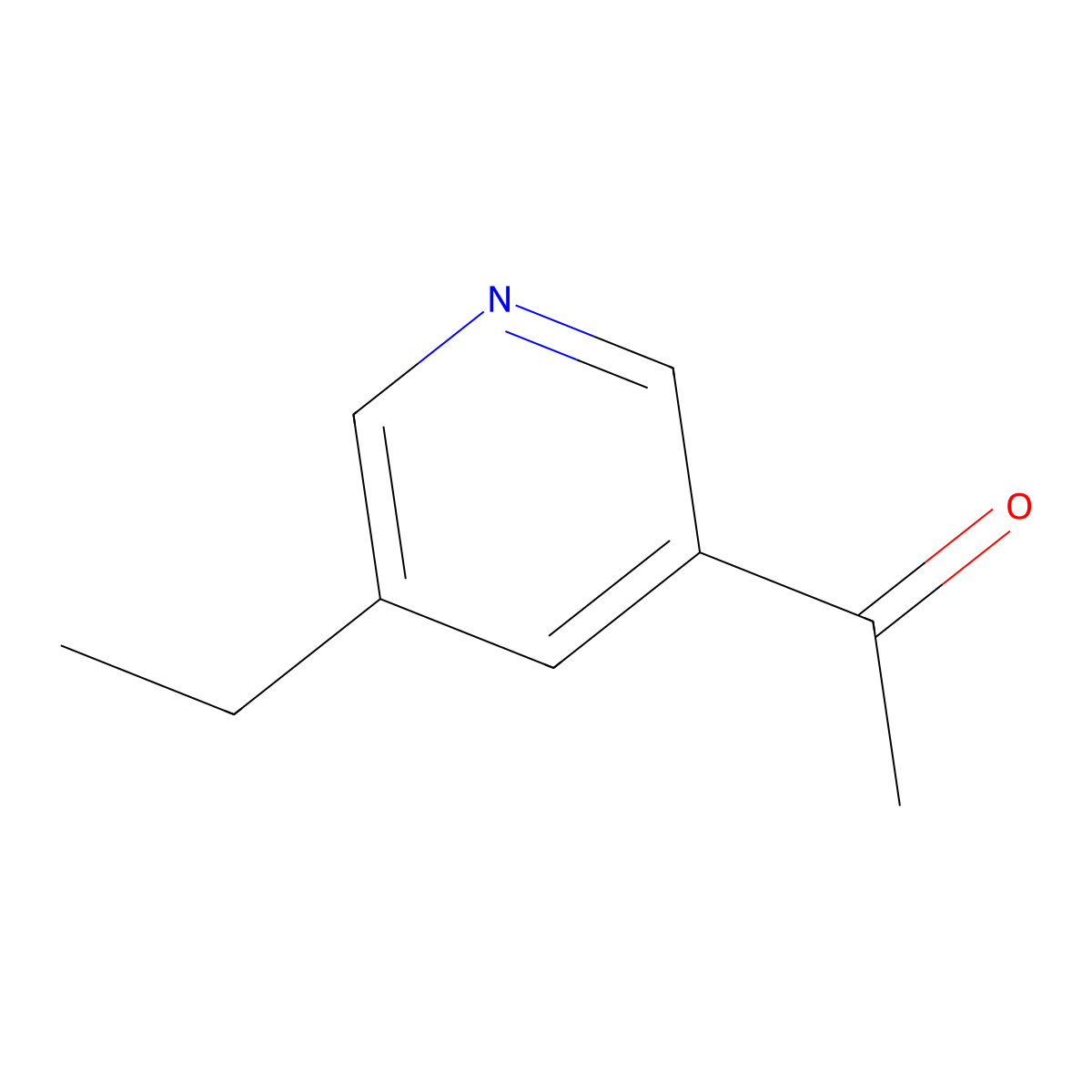 Ethanone, 1-(5-ethyl-3-pyridinyl)-(9CI) molecular structure, CAS 42972-47-4