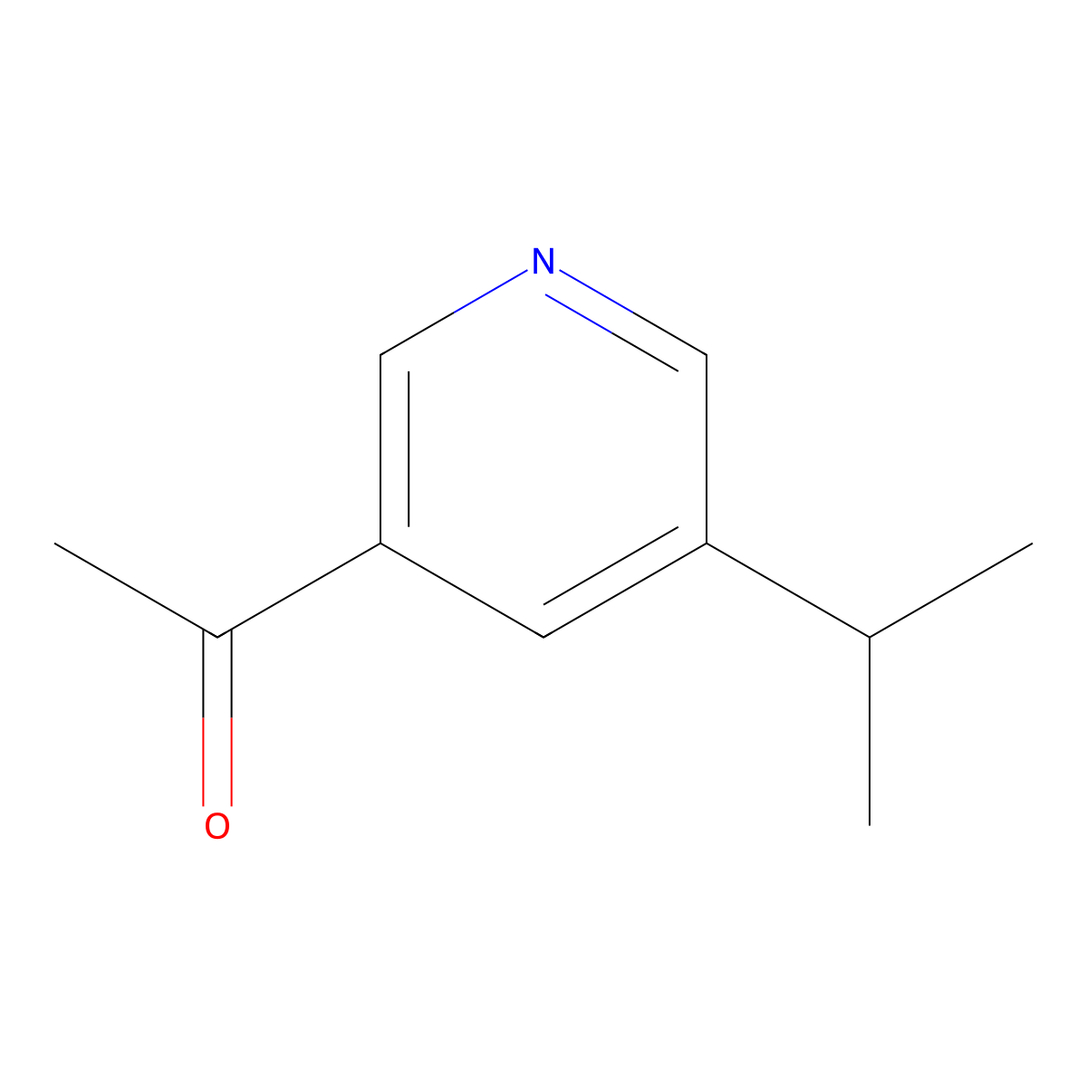 1-(5-Isopropylpyridin-3-yl)ethanone molecular structure, CAS 42972-49-6