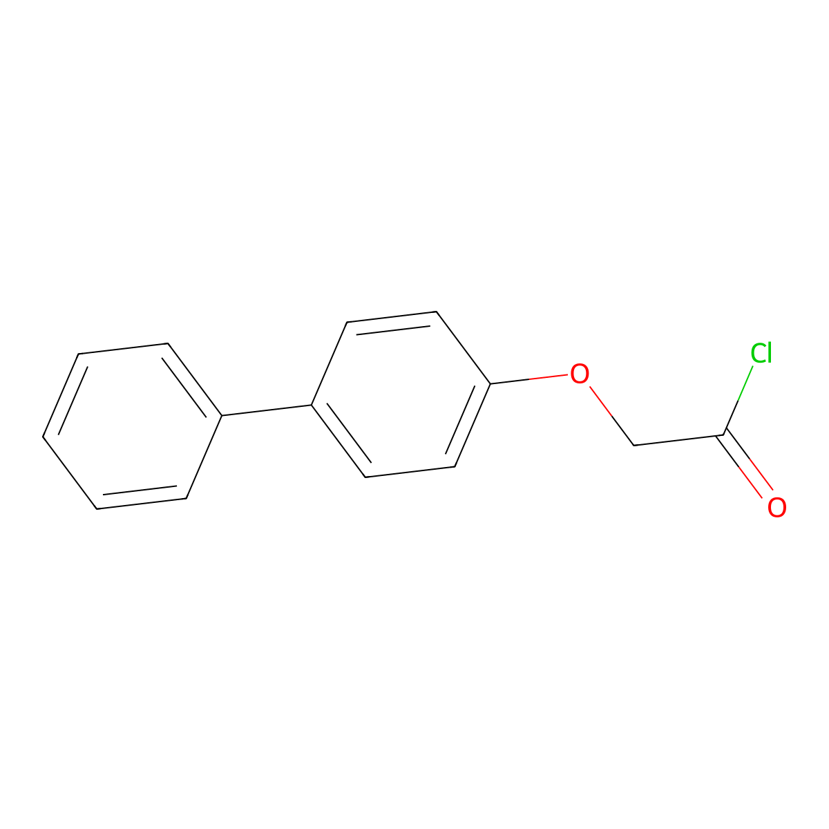 (Biphenyl-4-yloxy)acetyl chloride molecular structure, CAS 42973-13-7