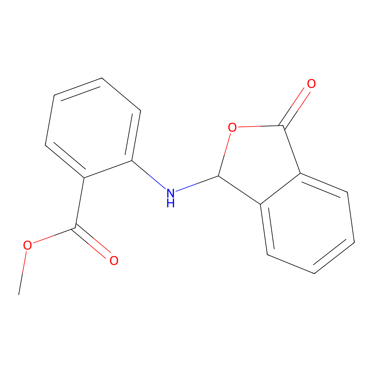 Methyl 2-[(3-oxo-1,3-dihydro-2-benzofuran-1-yl)amino]benzoate molecular structure, CAS 42974-48-1