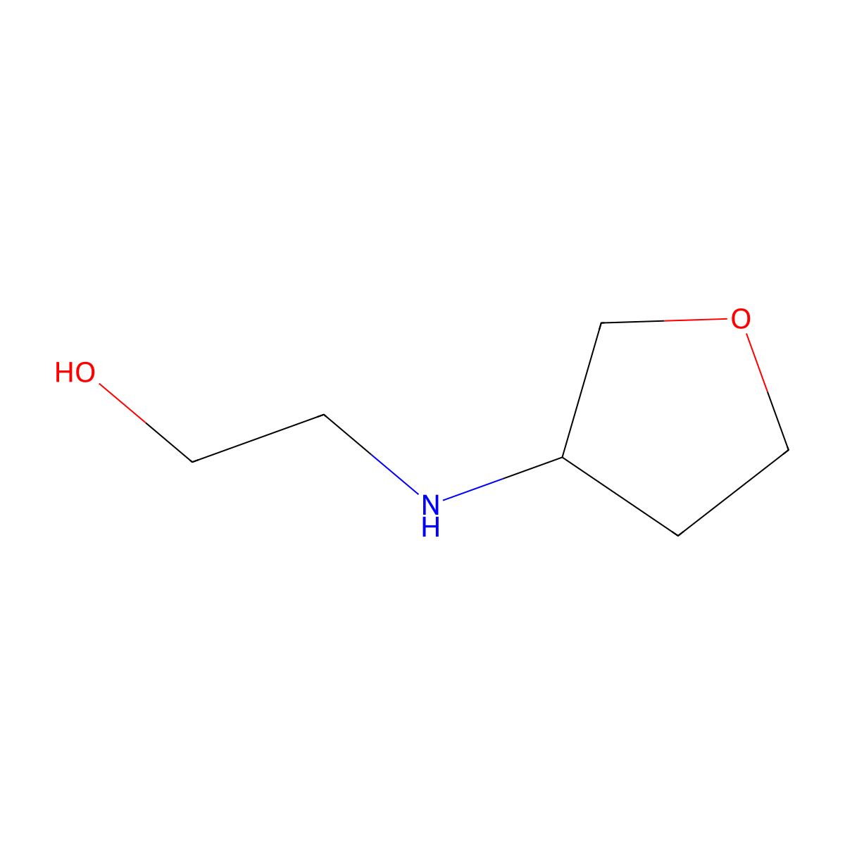 2-[(Oxolan-3-yl)amino]ethan-1-ol molecular structure, CAS 42977-82-2