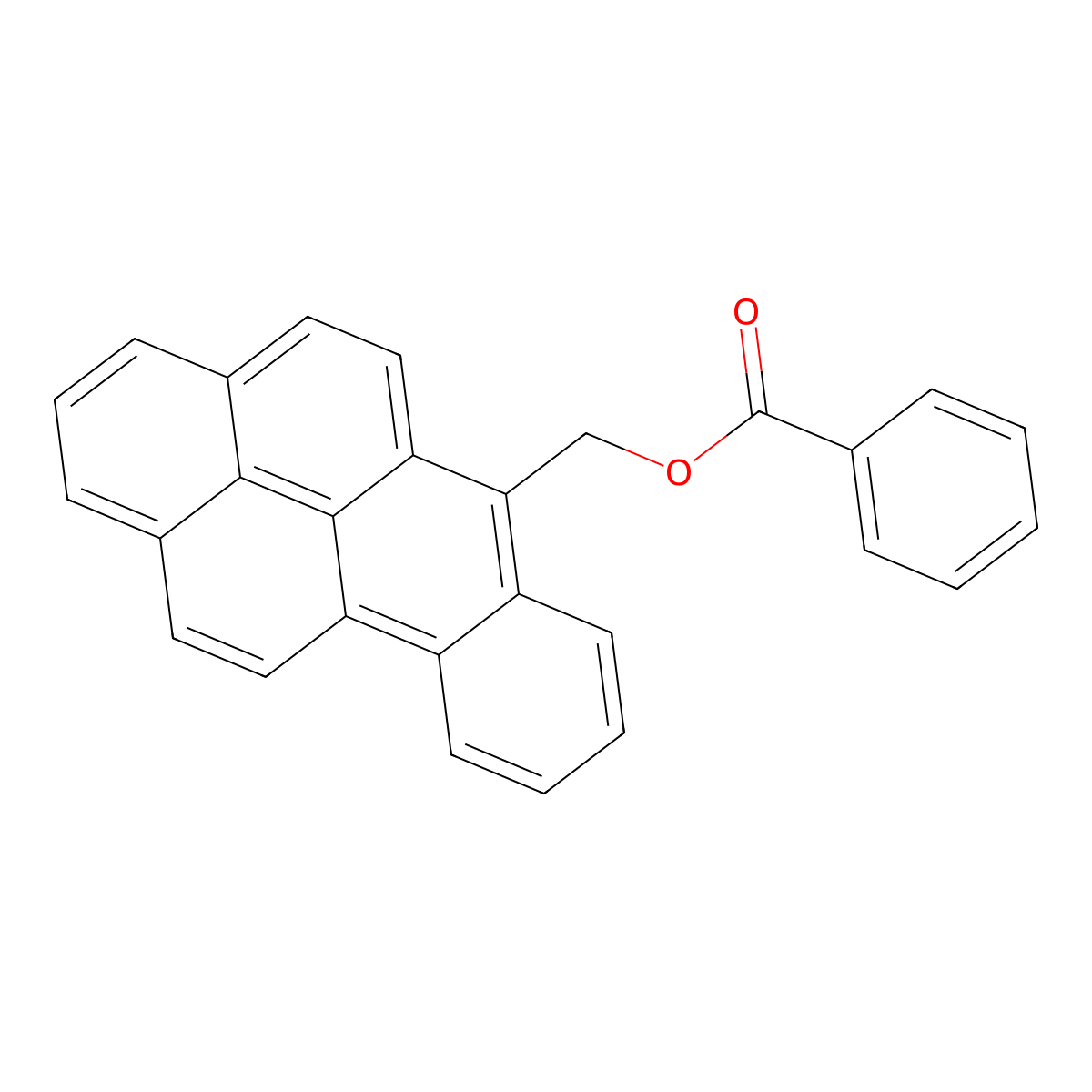 BENZO(a)PYRENE, 6-BENZOYLOXYMETHYL- molecular structure, CAS 42978-42-7