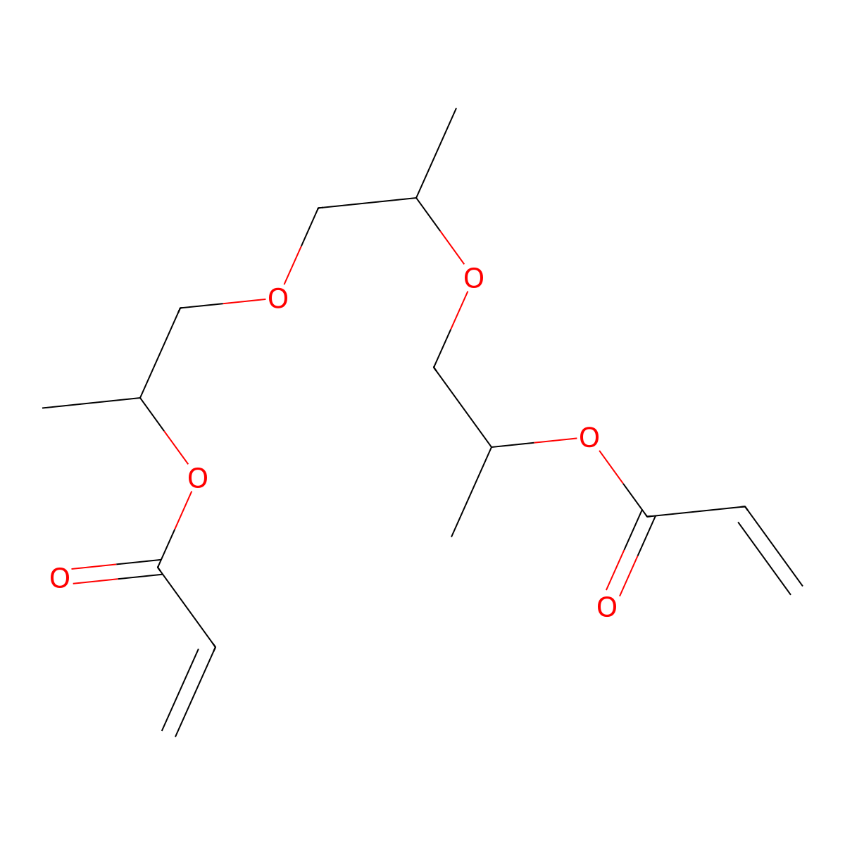Tripropyleneglycol diacrylate molecular structure, CAS 42978-66-5