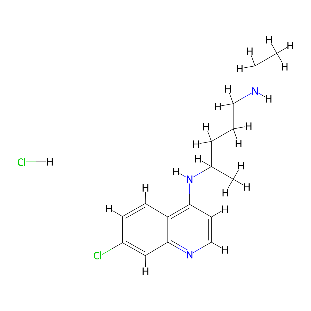 N-Desethyl Chloroquine Hydrochloride molecular structure, CAS 4298-11-7