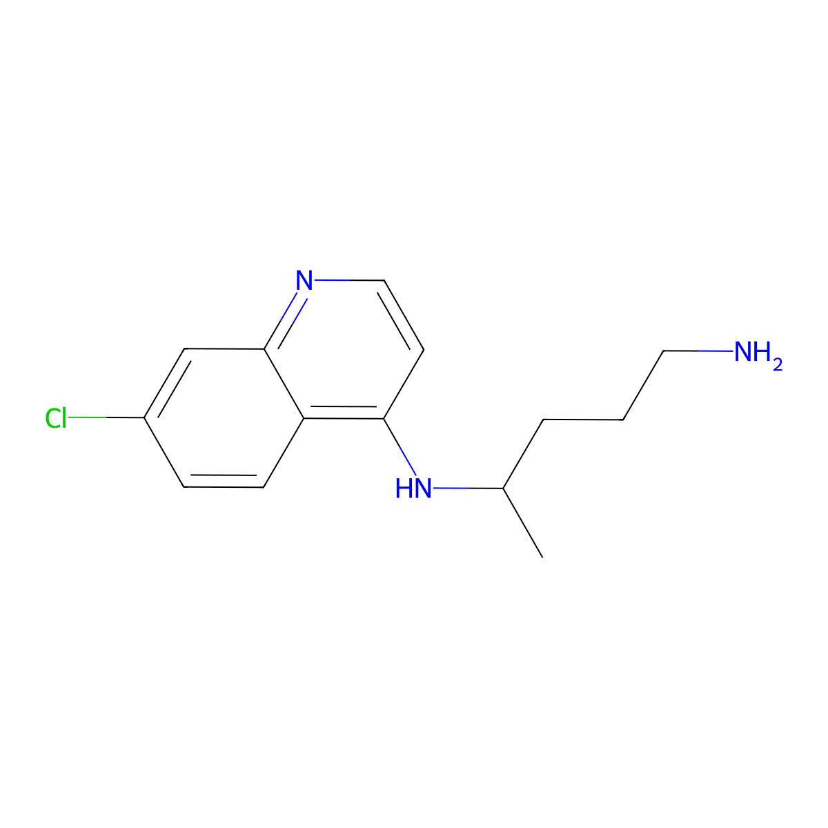 Bisdesethylchloroquine molecular structure, CAS 4298-14-0