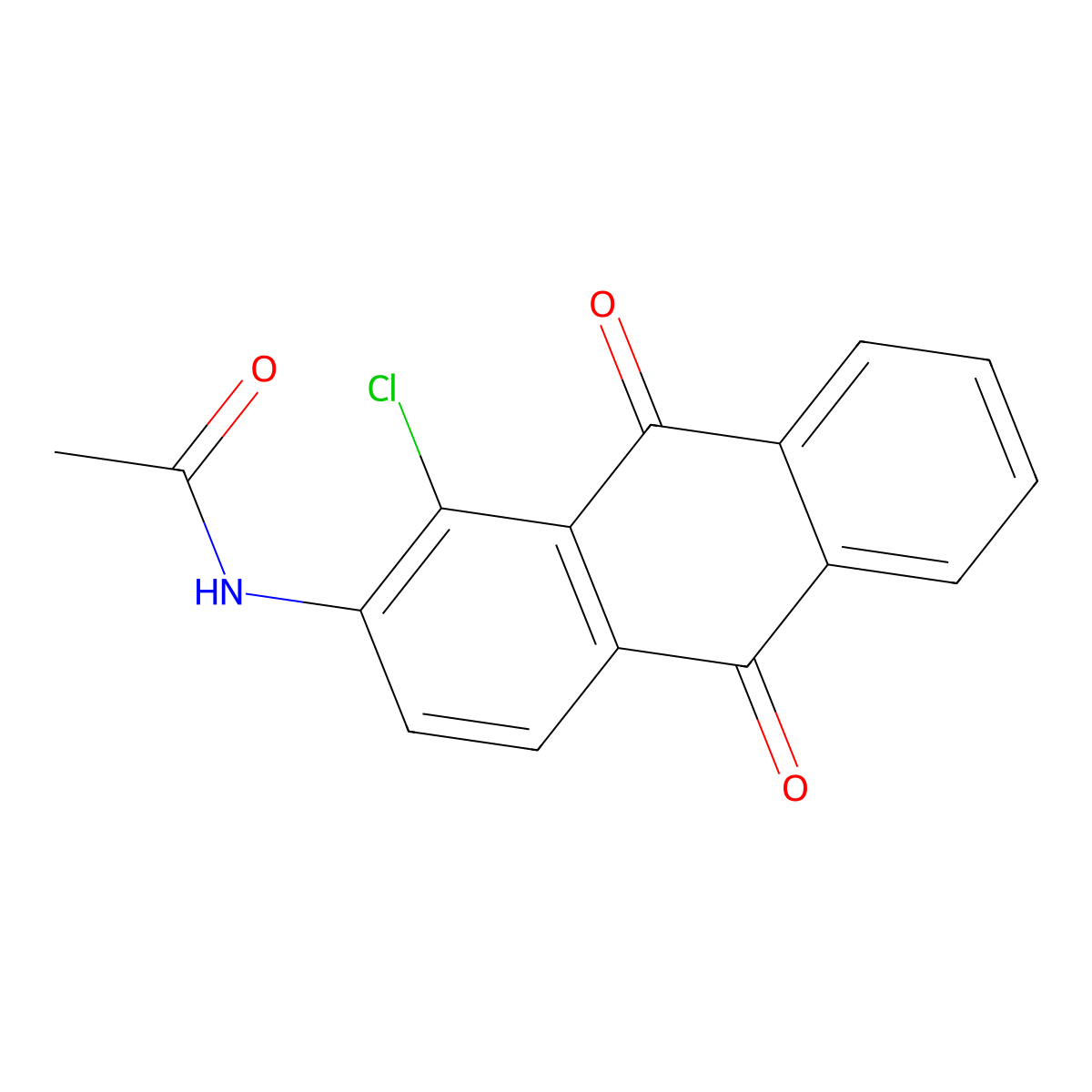 N-(1-Chloro-9,10-dioxo-9,10-dihydroanthracen-2-YL)acetamide molecular structure, CAS 42983-73-3