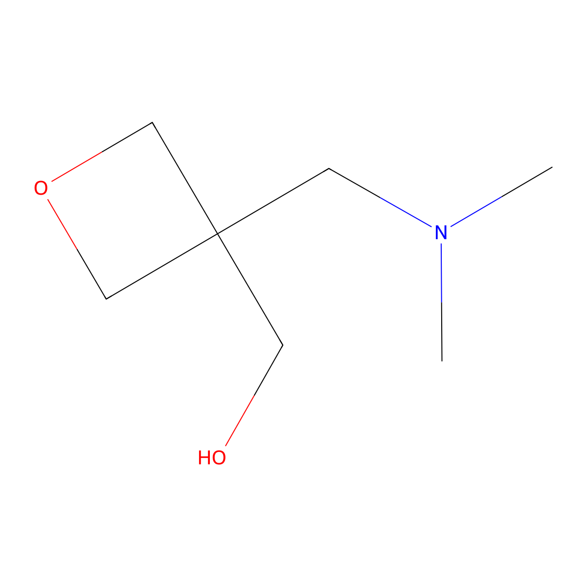 {3-[(Dimethylamino)methyl]oxetan-3-yl}methanol molecular structure, CAS 42987-38-2